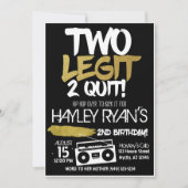 Invitation 2e anniversaire Deux Legit Deux Quit Hip hop (Devant)
