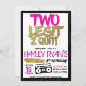 Invitation 2e anniversaire Deux Legit Deux Quit Hip hop Invit (Devant)