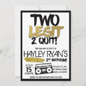 Invitation 2e anniversaire Deux Legit Deux Quit Hip hop Invit (Devant)