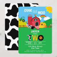 2e anniversaire ferme Grange Animaux Oink Baa Moo