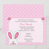 Invitation 2e anniversaire Lapin Lapin Anniversaire Invitatio (Devant / Derrière)