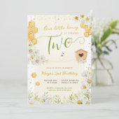 Invitation 2e anniversaire Little Honey Sweety Bee Girl's Sec (Debout devant)