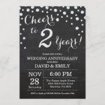 Invitation 2e anniversaire Mariage Chalkboard Black Silver<br><div class="desc">2e anniversaire Mariage Chalkboard Black and Silver Invitation. Chalkboard Black et Silver Parties scintillant Arrière - plan diamant. Confetti en argent. Anniversaire adulte. Fête d'anniversaire d'une femme ou d'un homme. Pour plus de personnalisation,  cliquez sur le bouton "Customiser" et utilisez notre outil de conception pour modifier ce modèle.</div>