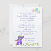 Invitation 2e anniversaire Princess Bear Photo personnalisée (Dos)