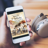 Invitation 2e anniversaire Safari animaux Anniversaire