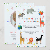 Invitation 2e anniversaire sauvage et capricieux (Devant / Derrière)