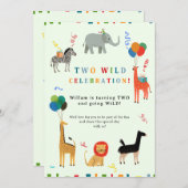 Invitation 2e anniversaire sauvage et capricieux (Devant / Derrière)