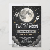 Invitation 2e anniversaire Space Moon (Devant)