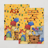 Invitation 2e fête d'anniversaire (Devant / Derrière)