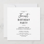 Invitation 2e fête d'anniversaire conjointe photo (Dos)