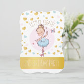 Invitation 2e fête d'anniversaire| Princesse Ballerina à Tutu (Debout devant)