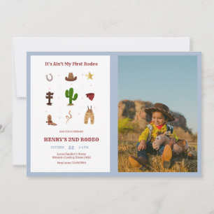 Invitation 2e Rodeo Cowboy Anniversaire de enfant Photo