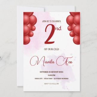 Invitation 2ème anniversaire