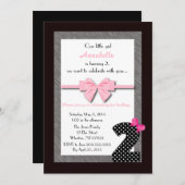 Invitation 2ème anniversaire de bébés (Devant / Derrière)