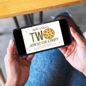 Invitation 2ème anniversaire de fête Cute Cookie