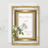 Invitation 2ème anniversaire de mariage - 50 ans - Rose Gold  (Devant)