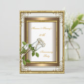 Invitation 2ème anniversaire de mariage - 50 ans - Rose Gold  (Debout devant)