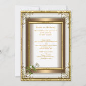 Invitation 2ème anniversaire de mariage - 50 ans - Rose Gold  (Dos)