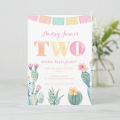 Invitation 2ème anniversaire pour fille - Taco à propos d'une (Debout devant)