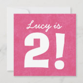 Invitation 2ème Blanc rose nommé fait sur commande (Devant)