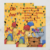 Invitation 2ème Fête d'anniversaire (Devant / Derrière)