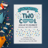 Invitation 2nd Birthday Boy Two Cool Sunglasses