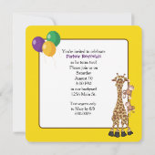 Invitation 2nd Birthday Party Wildlife Animal Babies (Dos)