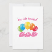 Invitation 2nd birthday photo collage number 2 Girl (Dos)