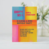 Invitation 30 Anniversaire - Art Abstrait coloré (Debout devant)