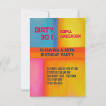 30 Anniversaire - Art Abstrait coloré