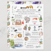 Invitation 30 et fabuleux | Itinéraire d'anniversaire de la N (Devant / Derrière)