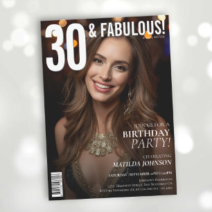 Invitation 30 et Fabulous Magazine Couverture 30e anniversair