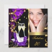 Invitation 30 Fabuleux et fantastique Champagne violet 3 (Devant)