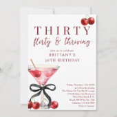 Invitation 30 Flirty & Thriving Cherry Martini 30e anniversai (Devant)
