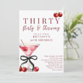 Invitation 30 Flirty & Thriving Cherry Martini 30e anniversai (Debout devant)