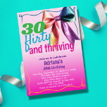Invitation 30 Flirty & Thriving Retro 90s 30e fête d'annivers<br><div class="desc">30 Flirty & Thriving Retro 90s 30th Birthday Party Invitation - Célébrez le jalon de tournage 30 style rétro avec cette invitation amusante et colorée style néon 90's style 30e anniversaire. Avec un design rétro des années 90 avec des couleurs de néon brillantes comme magenta rose chaud, turquoise, orange et...</div>