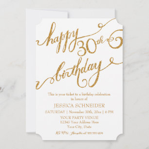 Invitation 30e, 30e anniversaire de fête des billets