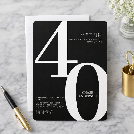 Invitation 30e, 40e, 50e, 60e anniversaire