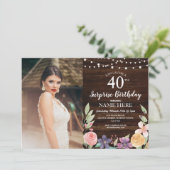 Invitation 30e 50e anniversaire Fête du bois Photo florale (Debout devant)