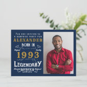 Invitation 30e anniversaire 1993 Légende Or bleu rétro (Debout devant)