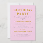 Invitation 30e anniversaire 1993 Nom Photo Rose Grey (Dos)