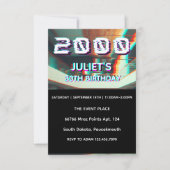 Invitation 30e anniversaire 2000s fête tendance rétro (Devant)