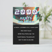 Invitation 30e anniversaire 2000s fête tendance rétro (Debout devant)