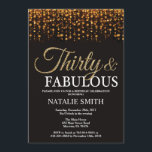 Invitation 30e anniversaire 30 et fabuleuse Parties scintilla<br><div class="desc">Invitation du 30e anniversaire. Trente et trente fabuleux. Noir et Or. Parties scintillant d'or.Fête d'anniversaire pour adulte. Pour les hommes ou les femmes.
Pour plus de personnalisation,  cliquez sur le bouton "Customiser" et utilisez notre outil de conception pour modifier ce modèle.</div>