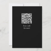 Invitation 30e anniversaire ajouter nom date année noir QR (Dos)