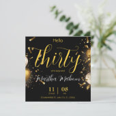 Invitation 30e anniversaire. Anniversaire élégant (Debout devant)