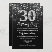 Invitation 30e anniversaire - Argent noir (Devant / Derrière)