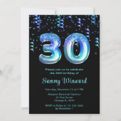 Invitation 30e anniversaire Ballons de mer avec Confetti (Devant)