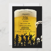 Invitation 30e Anniversaire Bière Mug Dancers Silhouette (Devant)