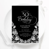 Invitation 30e anniversaire Black Silver Roses